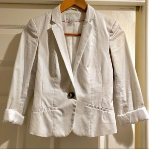 H&M’ Blazer white light gray pinstripe Size 2